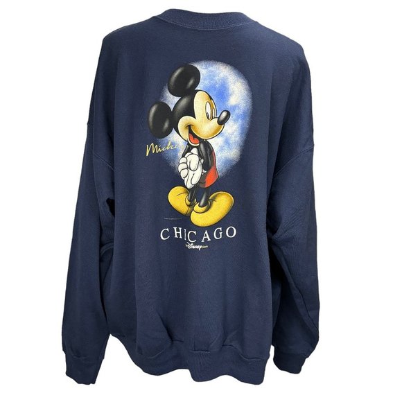 Disney Other - Vintage 90's Disney Store Chicago Navy Blue Pullover Sweater Unisex Size XL